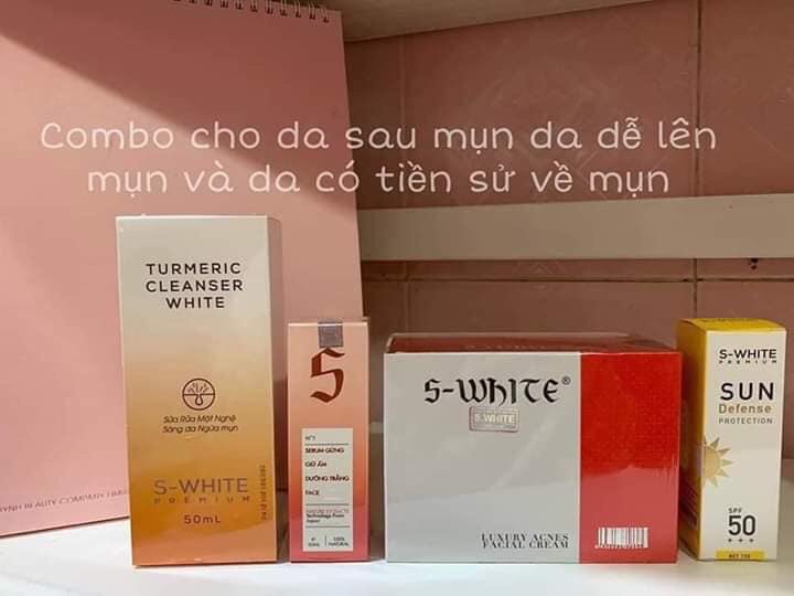 Bộ Sản Phẩm Swhite Cho Da Mụn Cám Thâm Mụn